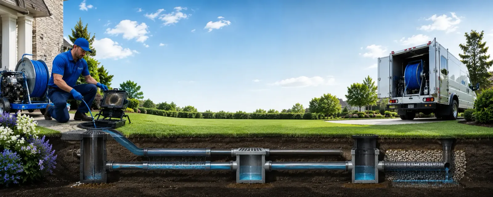 Outdoor drain cleaning information for Lafferty, OH
